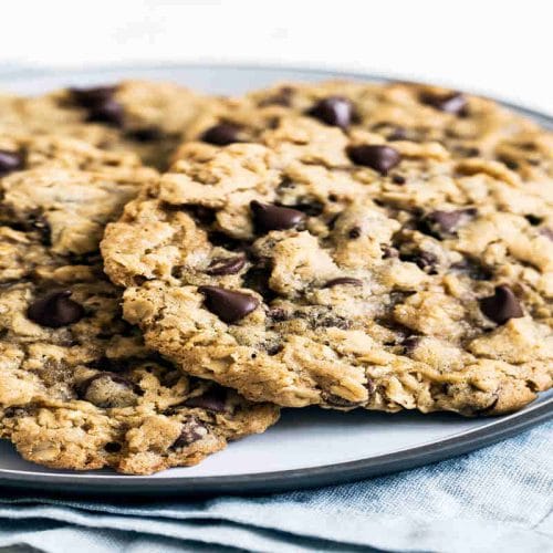 Galletas de avena y chips de chocolate sanas y fitness