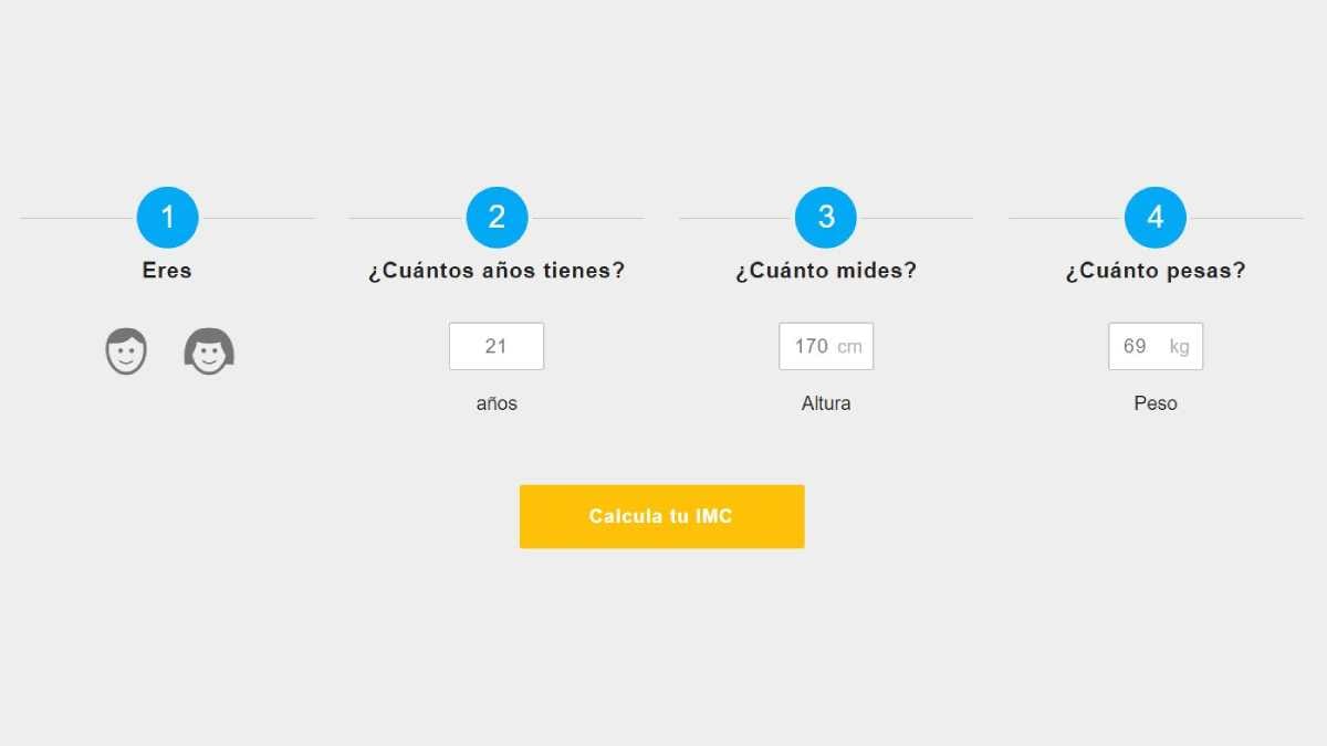 Calculadora del Índice de Masa Corporal (IMC) y sus valores adecuados