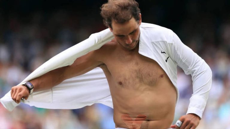 Rotura abdominal en Rafael Nadal