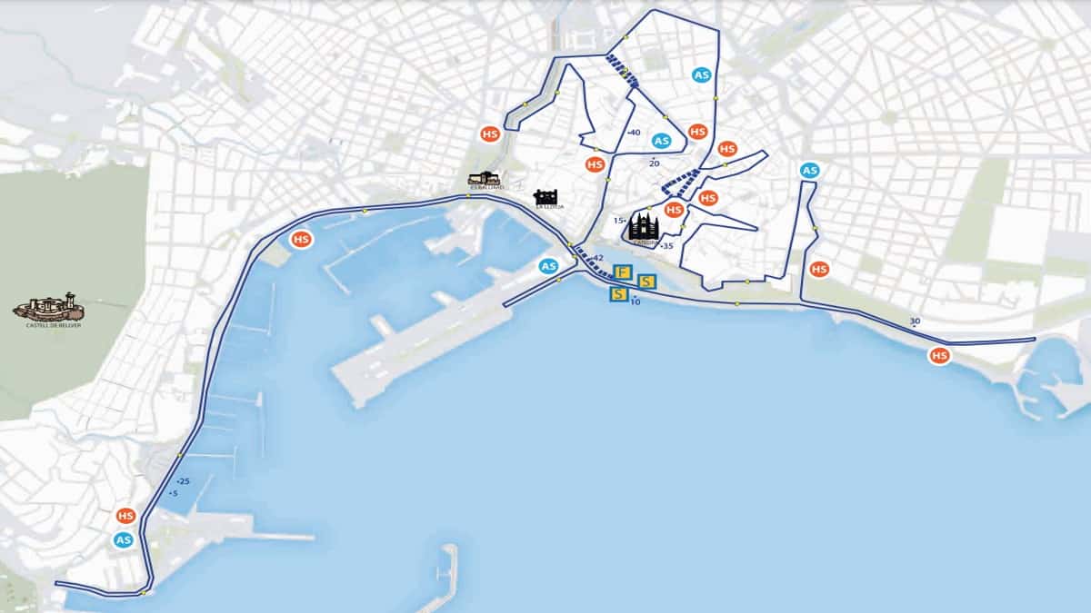 Recorrido maratón de Palma de Mallorca