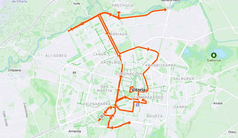 Recorrido maratón Vitoria