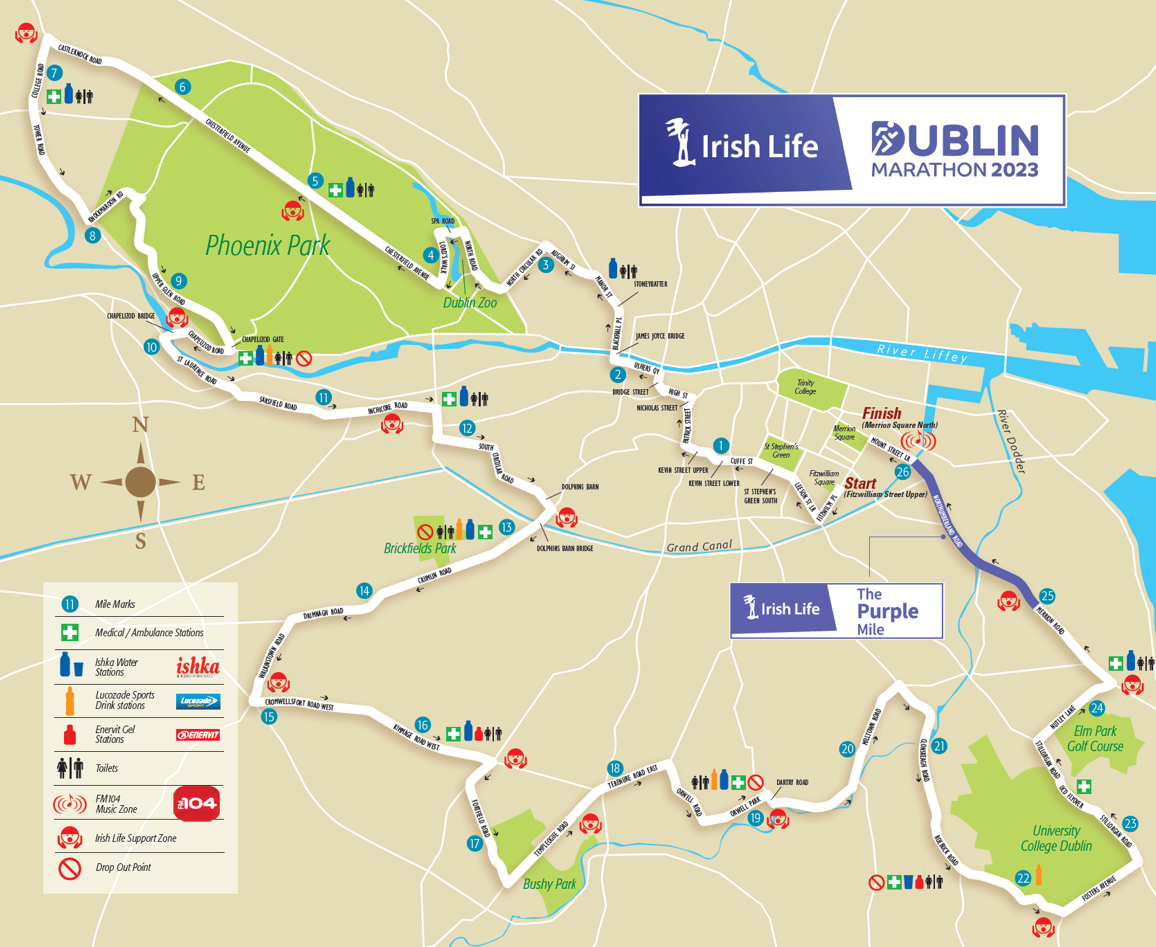 Recorrido Maratón de Dublín