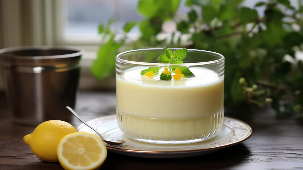 Pudding de limón listo para comer