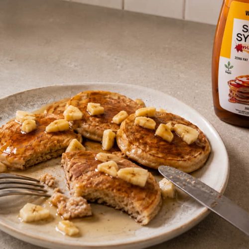 tortitas de avena y plátano